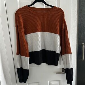 Color Block Lightweight Sweater